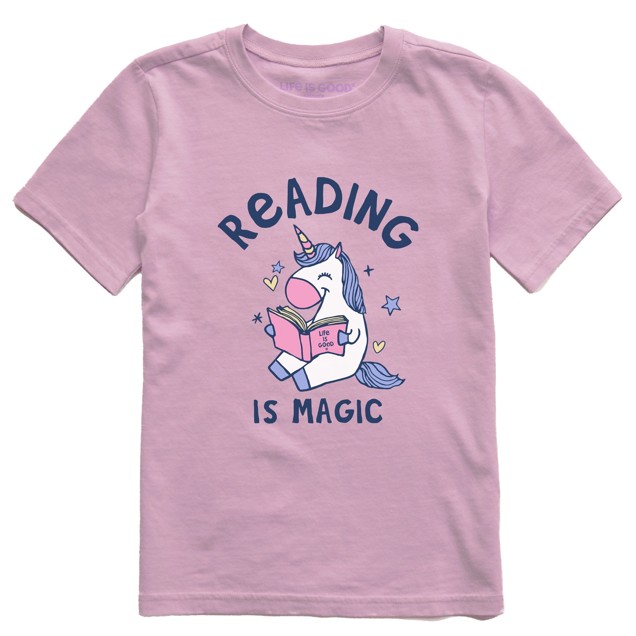 Kids Reading is Magic Unicorn Short Sleeve Crusher Tee