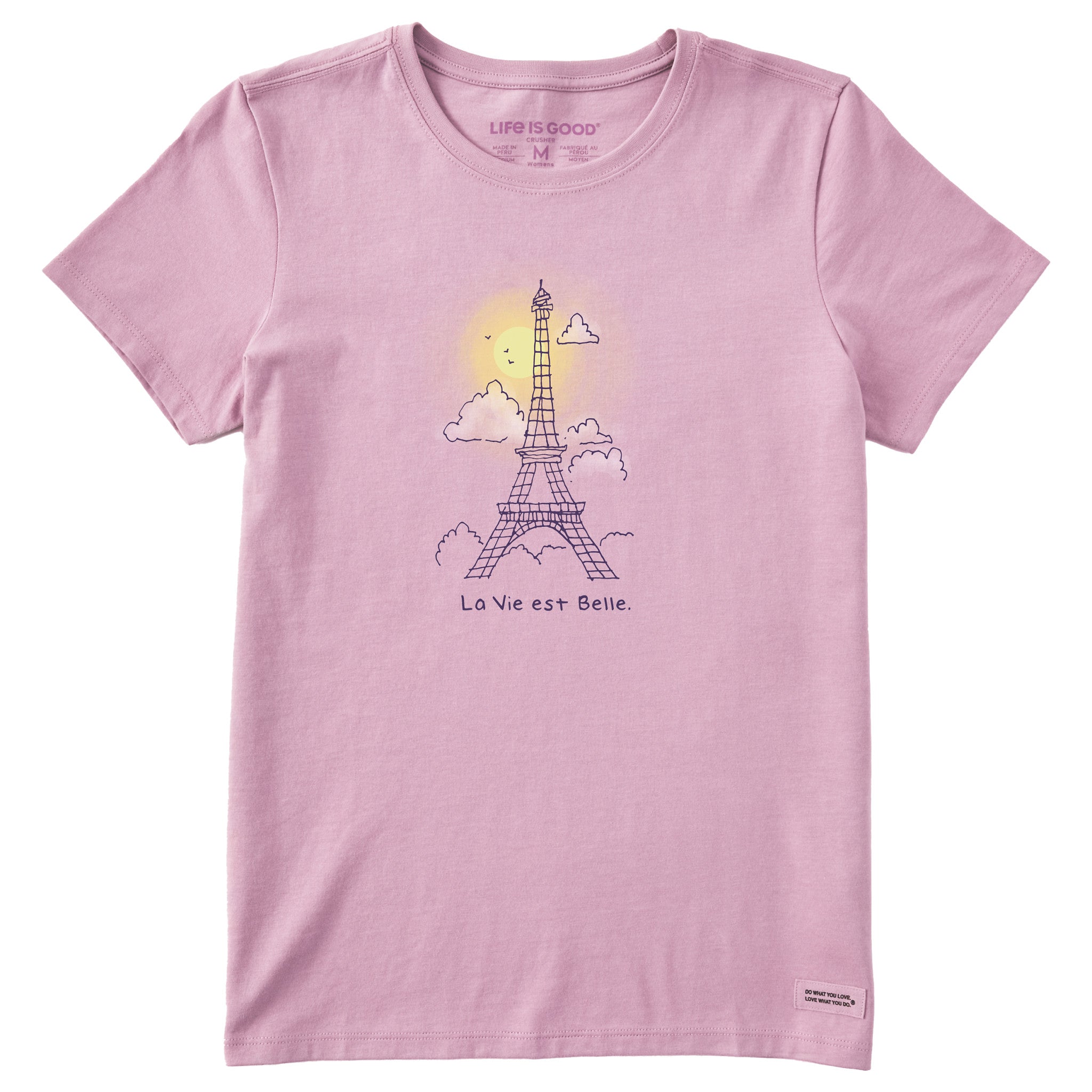 Women's La Vie Est Belle Eiffel Tower Short Sleeve Tee