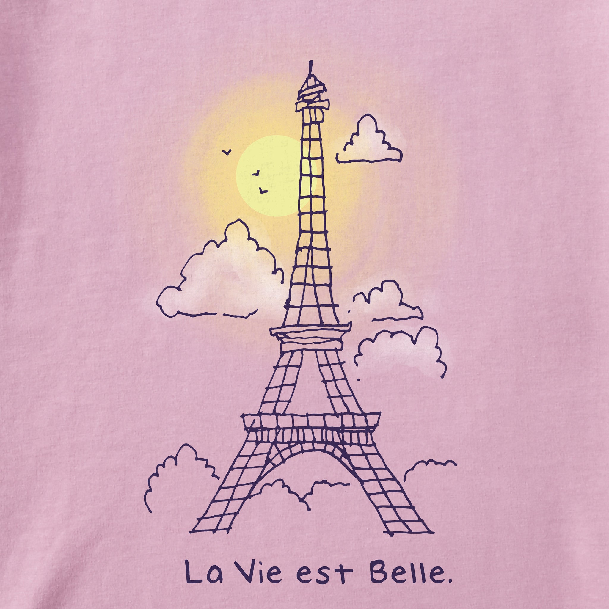 Women's La Vie Est Belle Eiffel Tower Short Sleeve Tee