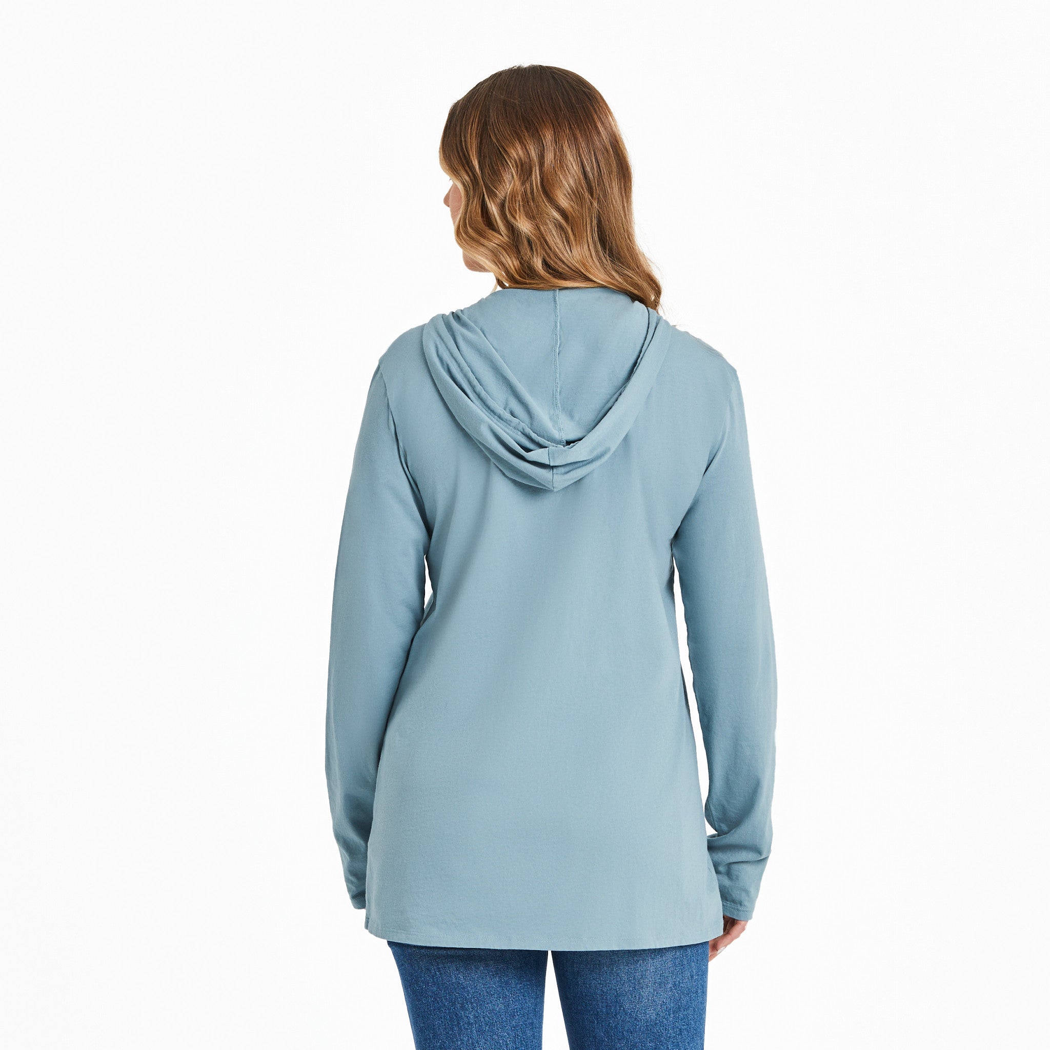 Women's Love Flower Heart Long Sleeve Crusher-LITE Hooded Tee