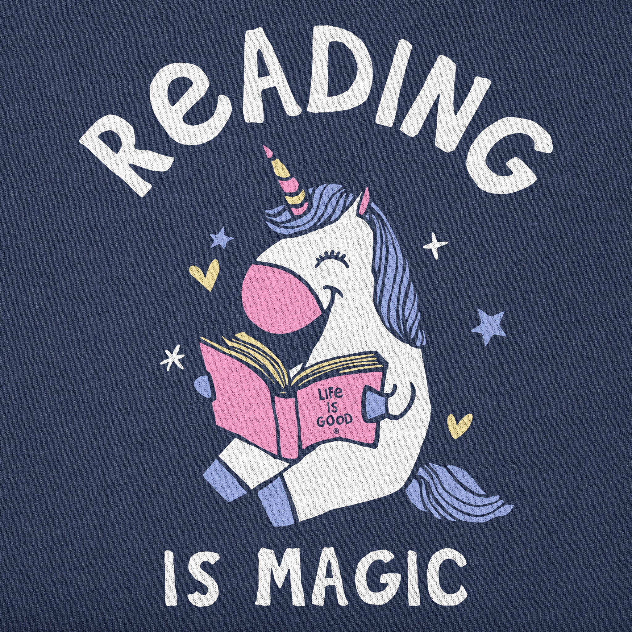 Kids Reading is Magic Unicorn Short Sleeve Crusher Tee