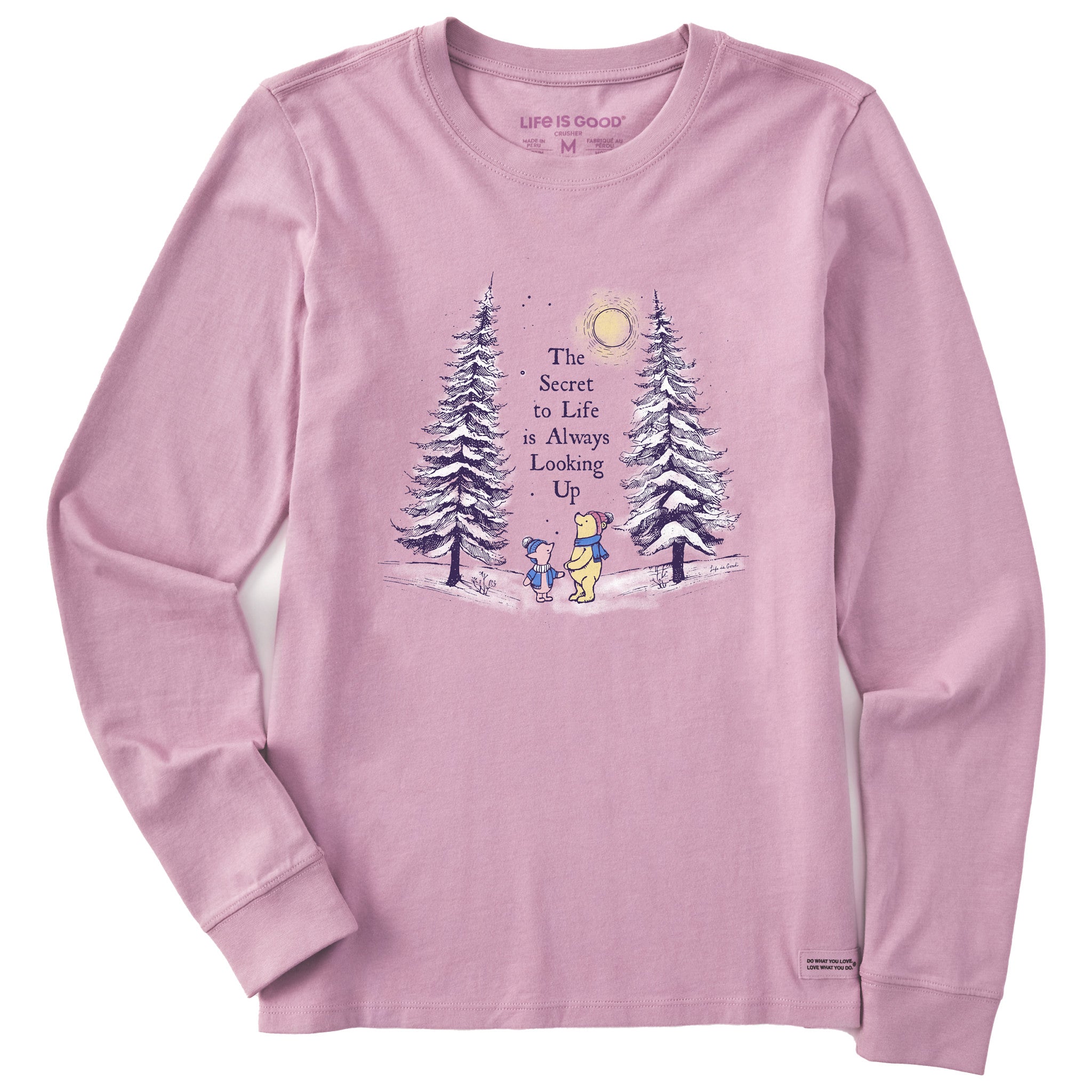 Women's Looking Up Winnie & P Long Sleeve Crusher Tee