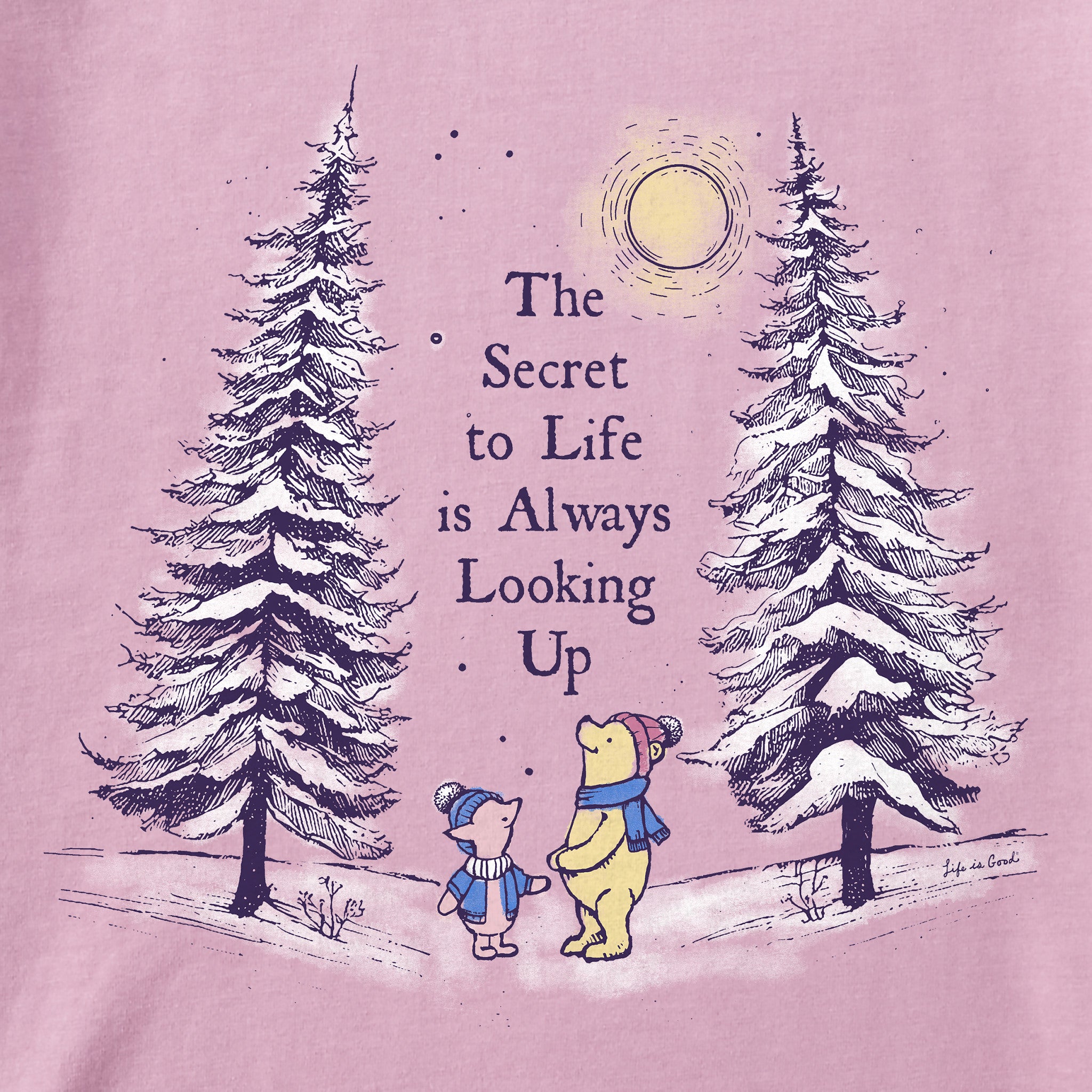 Women's Looking Up Winnie & P Long Sleeve Crusher Tee