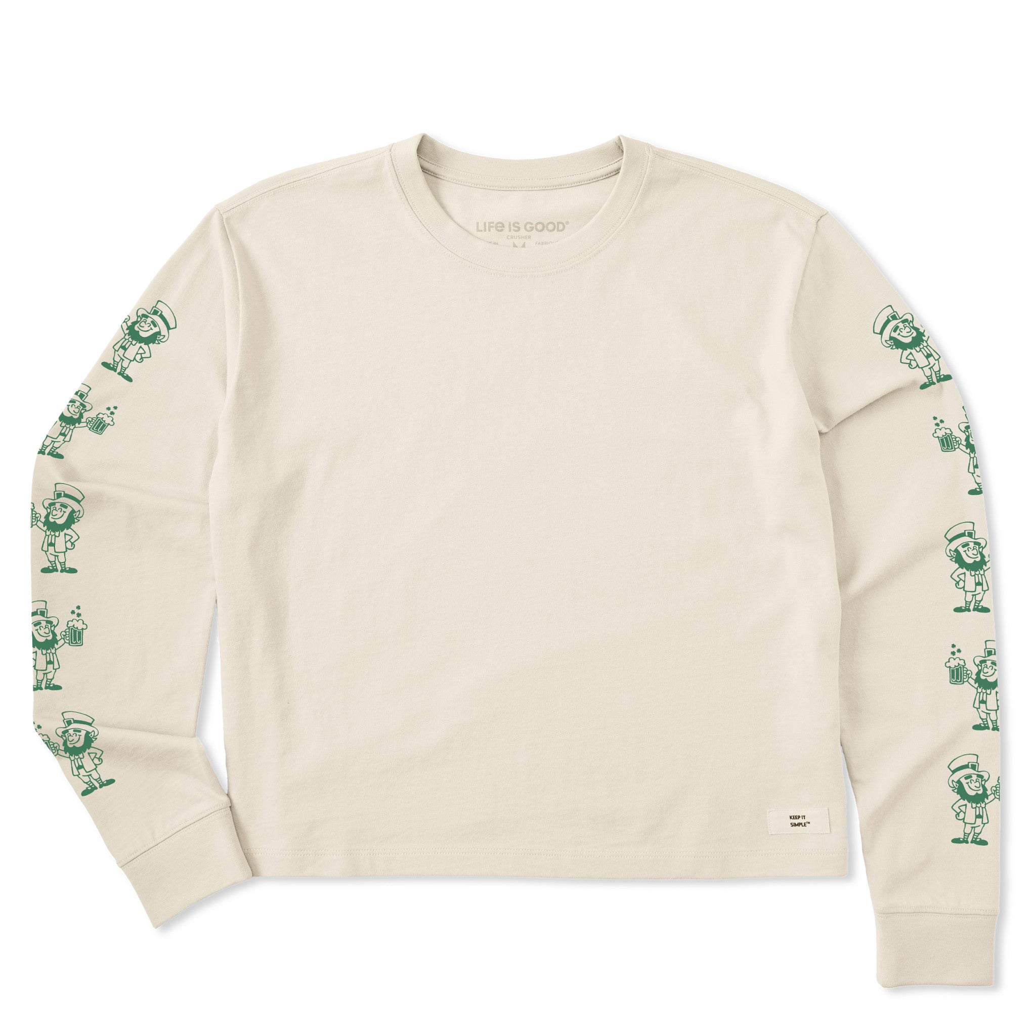 Women's Lucky Cheers Long Sleeve Crusher Boxy Tee