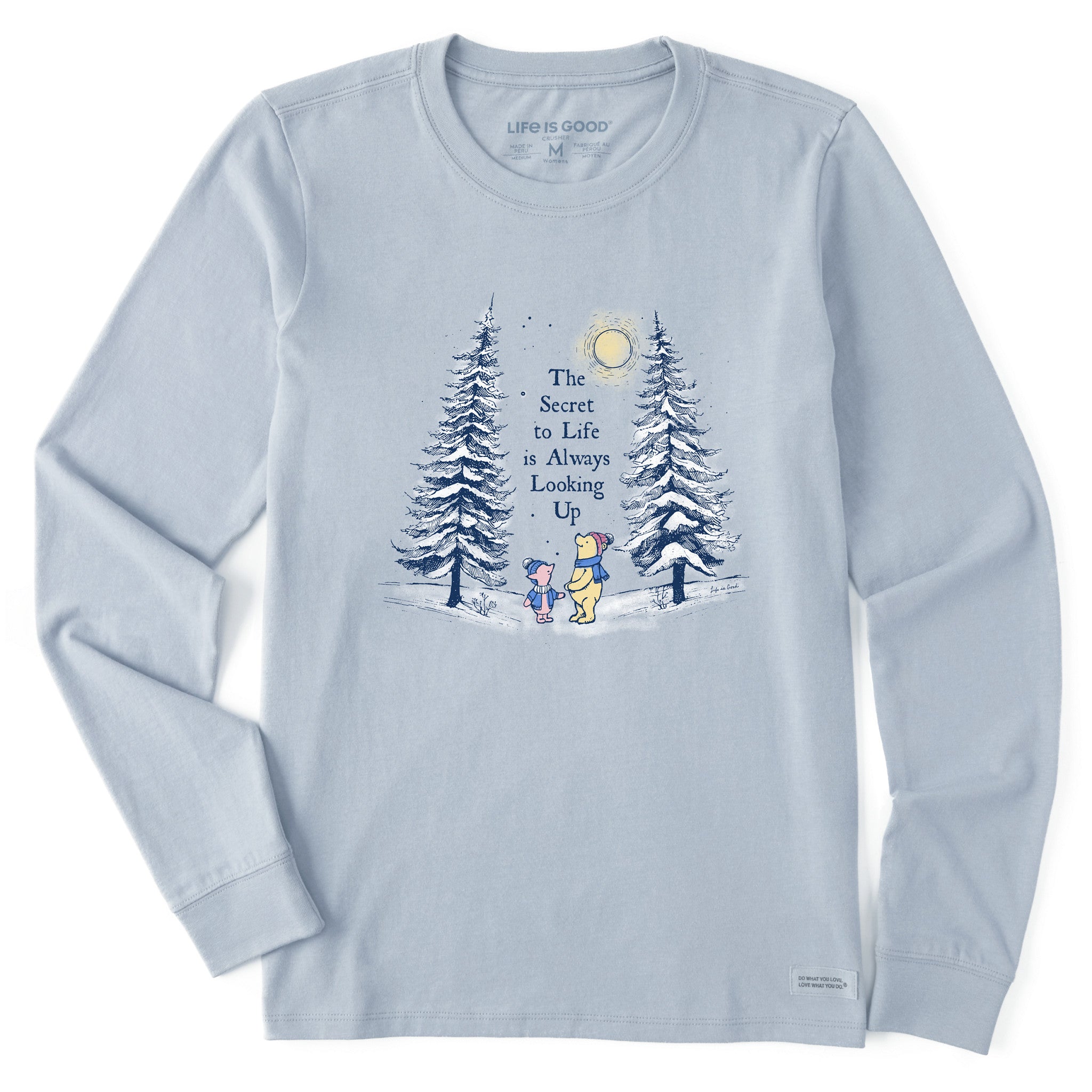 Women's Looking Up Winnie & P Long Sleeve Crusher Tee