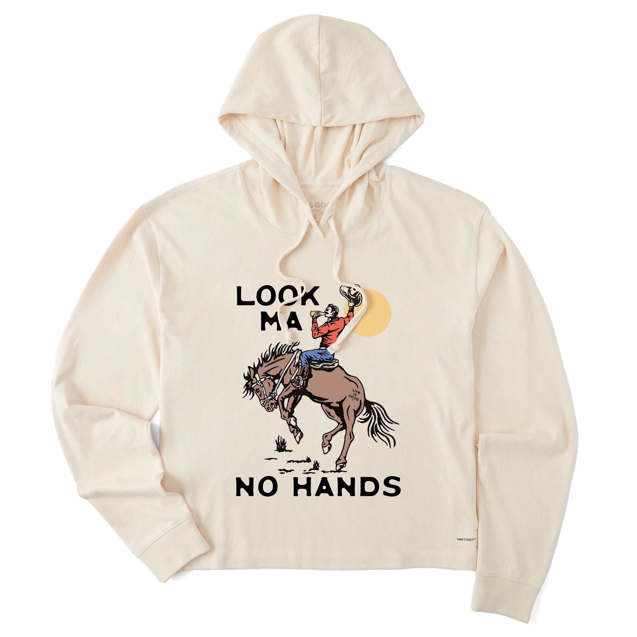 Women's Look Ma No Hands Cowboy Crusher Boxy Hoodie