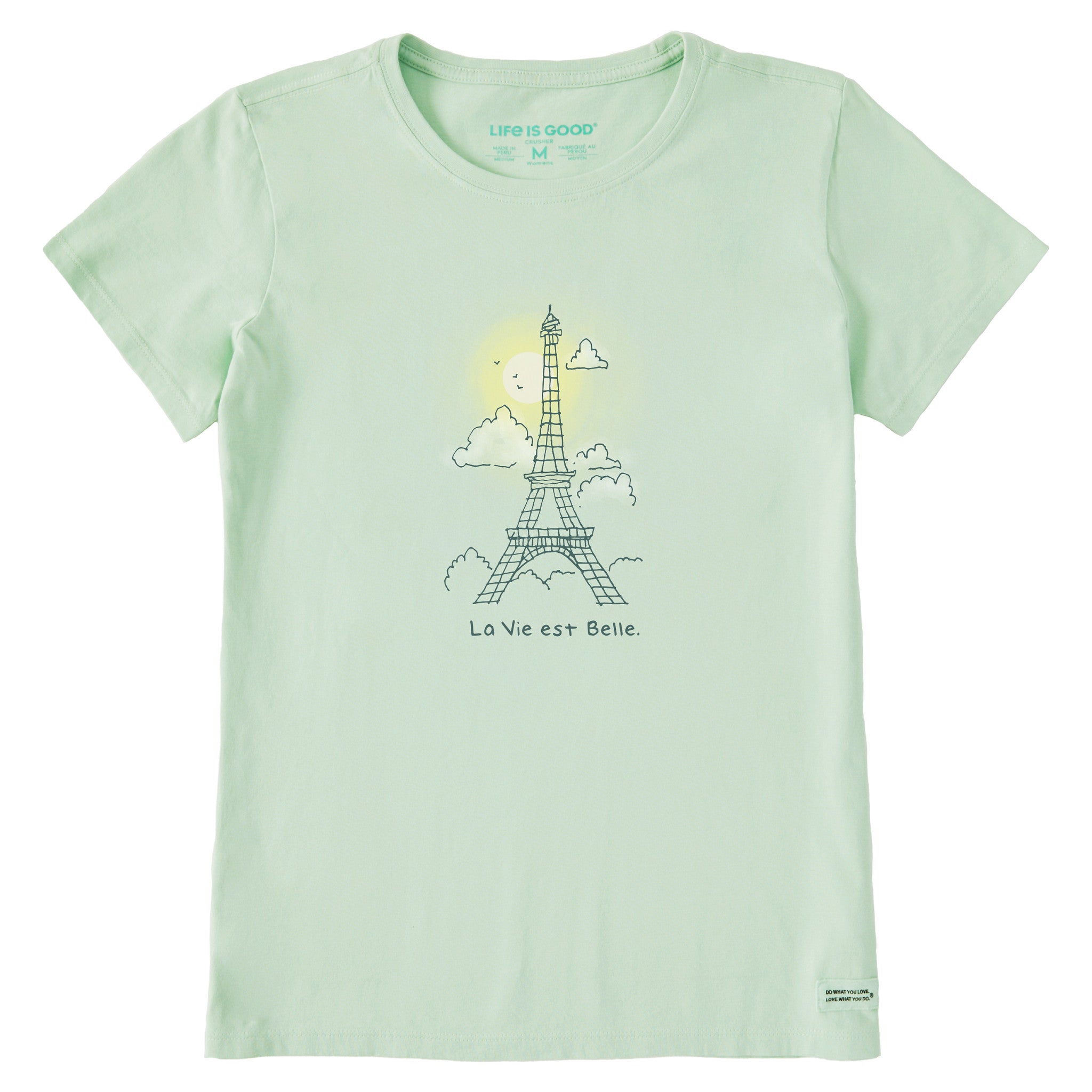Women's La Vie Est Belle Eiffel Tower Short Sleeve Tee