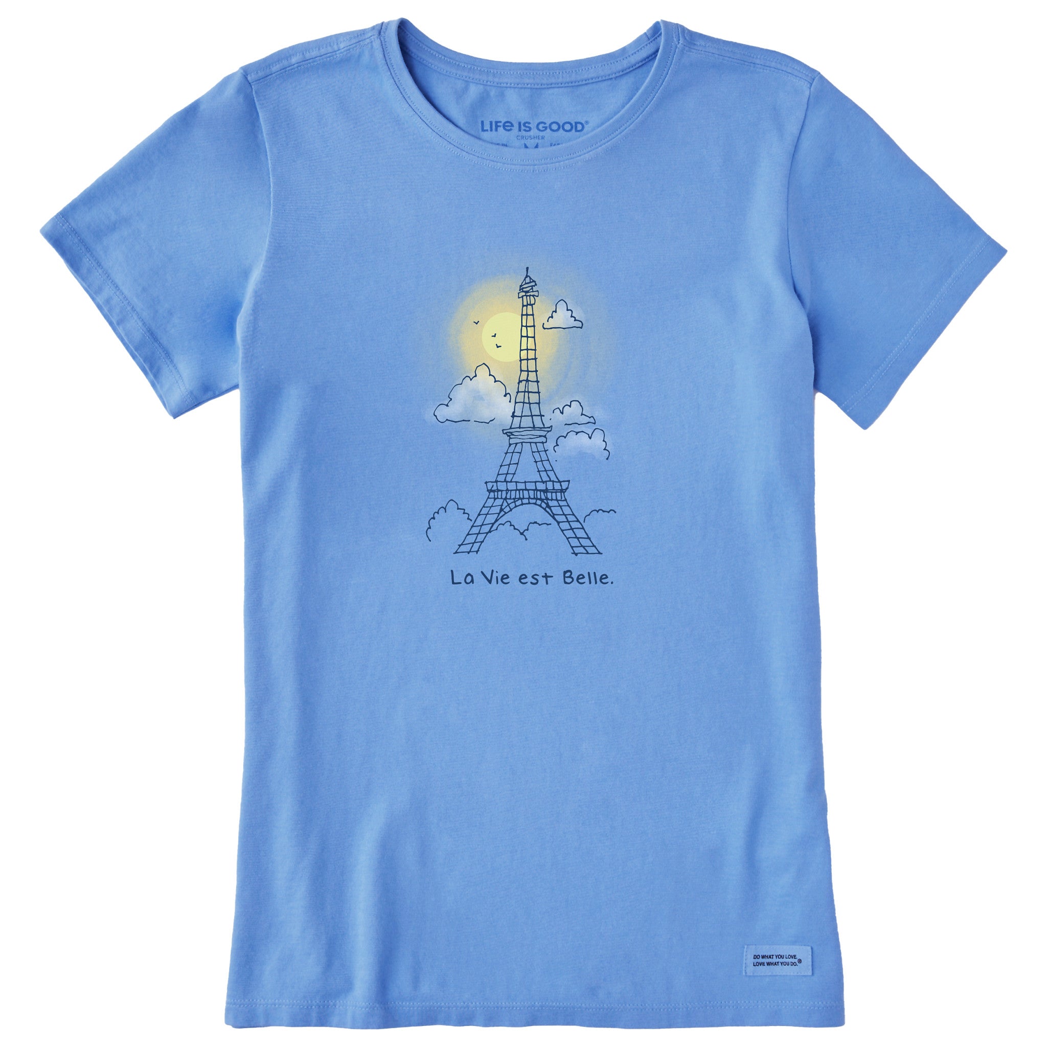 Women's La Vie Est Belle Eiffel Tower Short Sleeve Tee