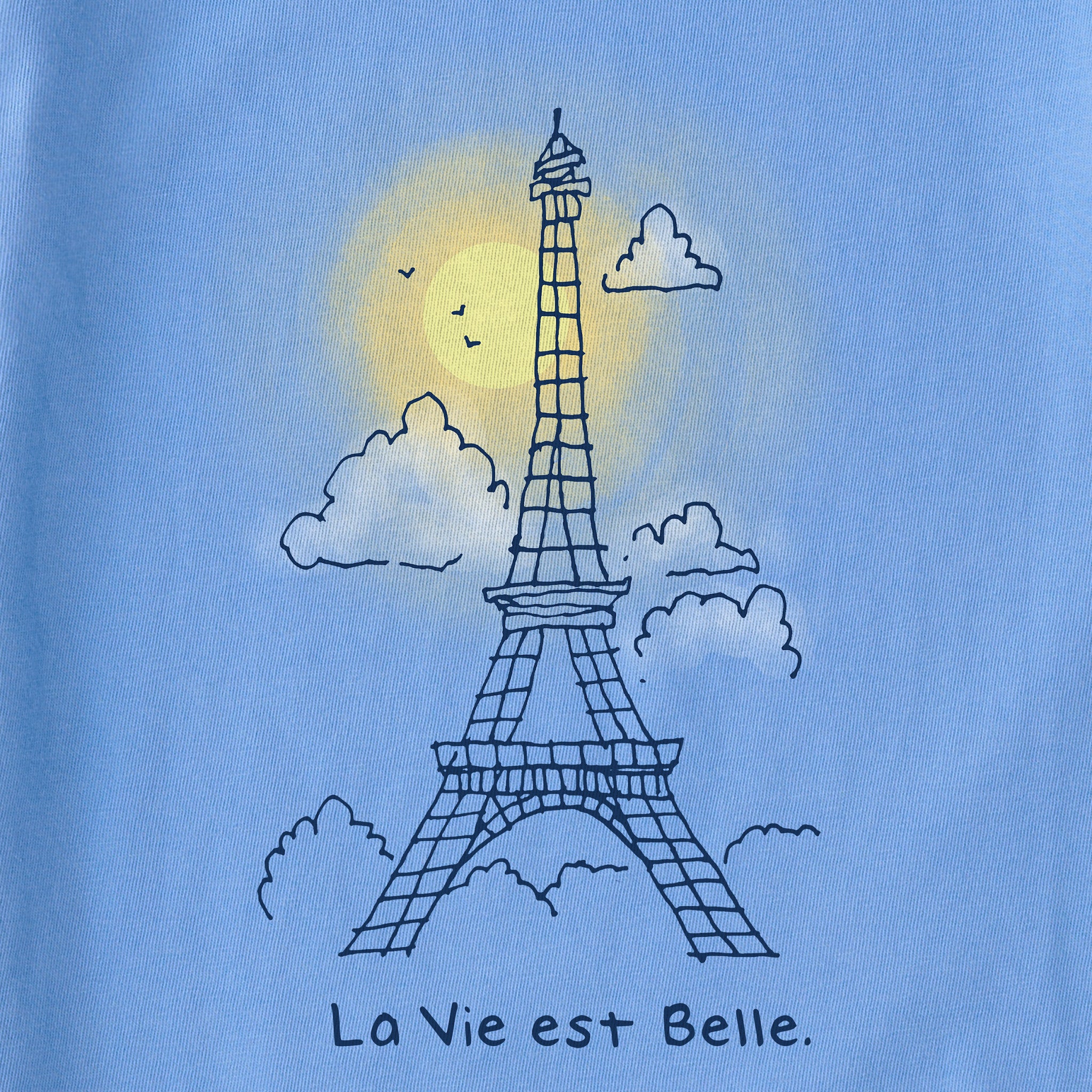 Women's La Vie Est Belle Eiffel Tower Short Sleeve Tee
