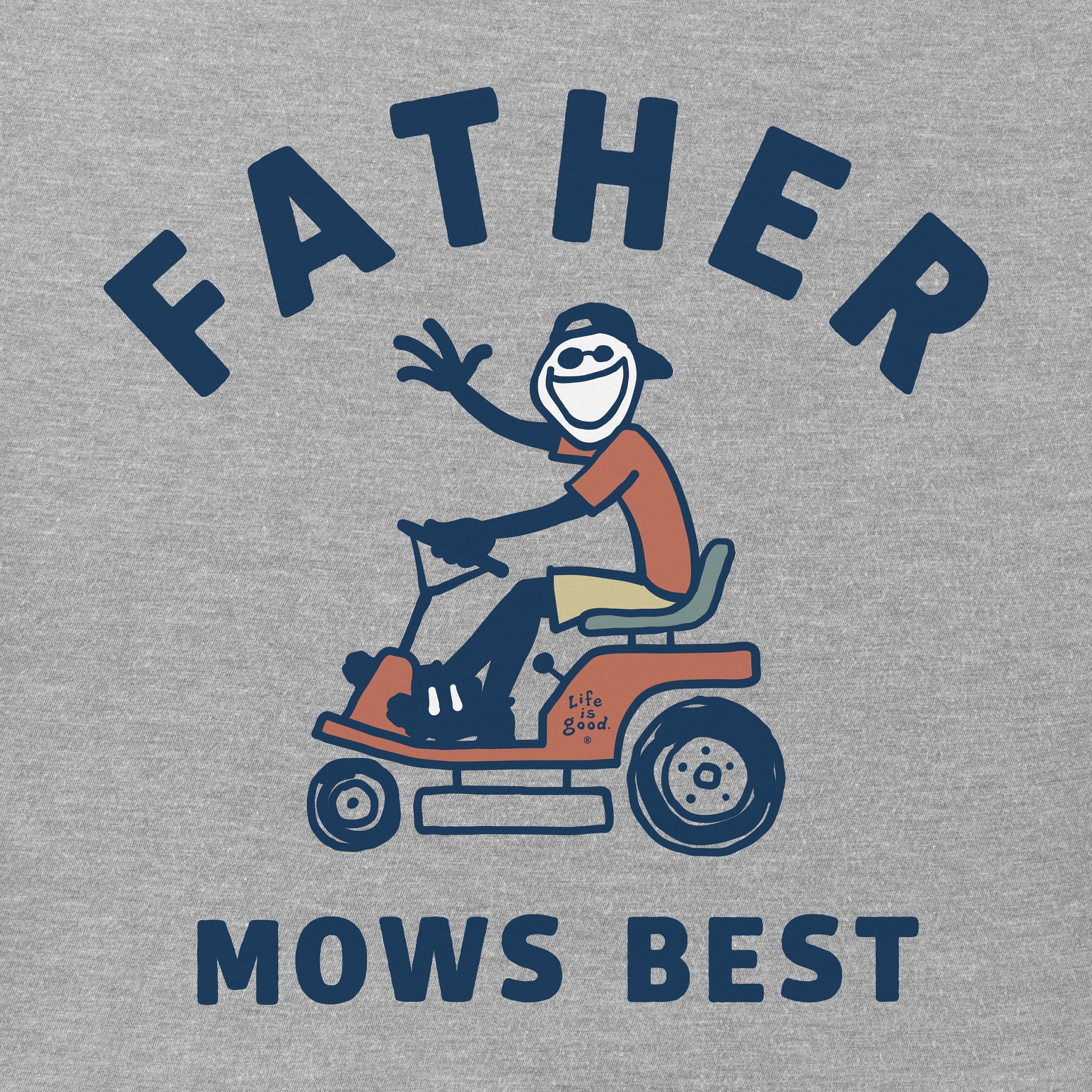 Men's Father Mows Best Rider Short Sleeve Tee